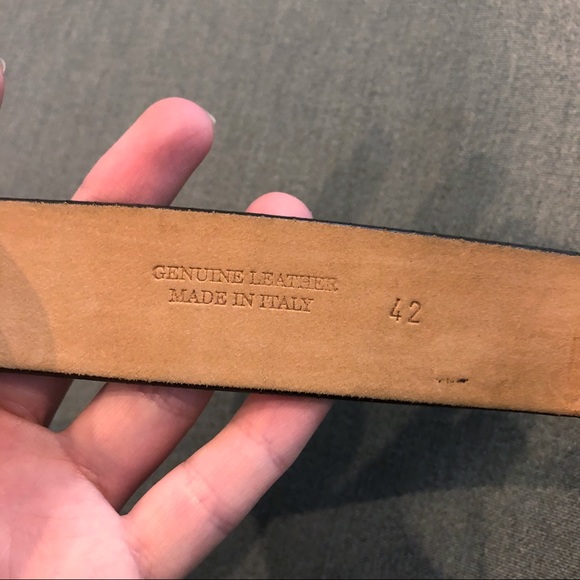 ERMENEGILDO ZEGNA Croc Embossed Leather Belt Italy - Picture 6 of 6